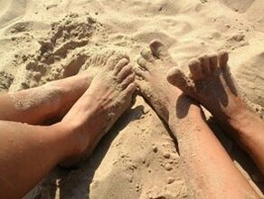 A infección dos pés na praia